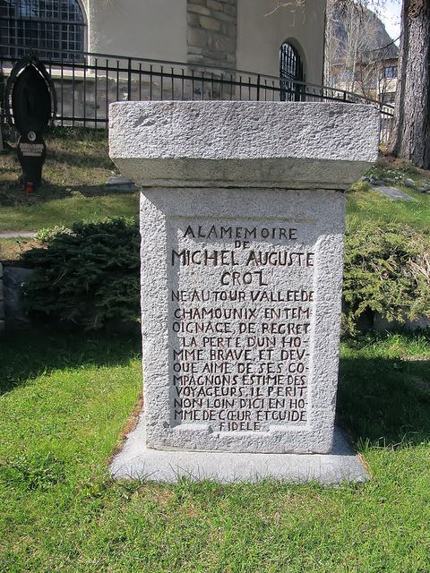Zermatt Mountaineers Cemetery: Michel Auguste Croz - Matterhorn 1865 Michel Auguste Croz - Matterhorn 1865